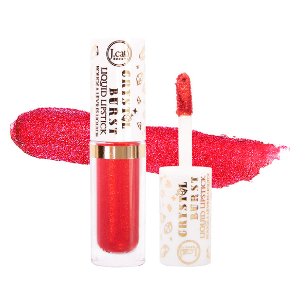 J CAT - Crystal Burst Liquid Lipstick - Secret Ruby