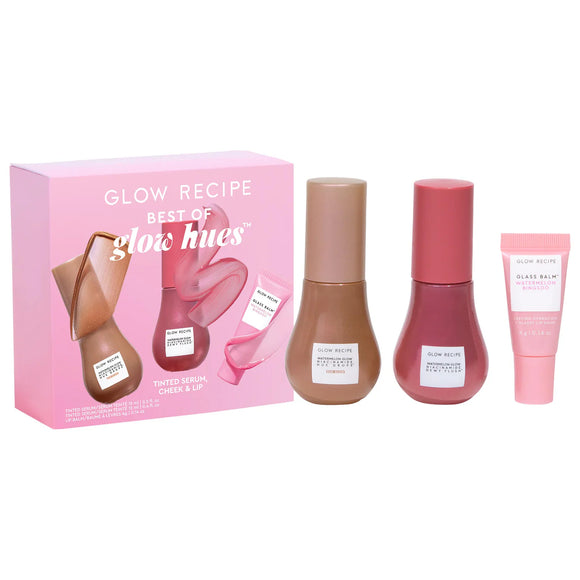 GLOW RECIPE - Best of Glow Hues - Tinted Serum, Cheek & Lip Gift Set