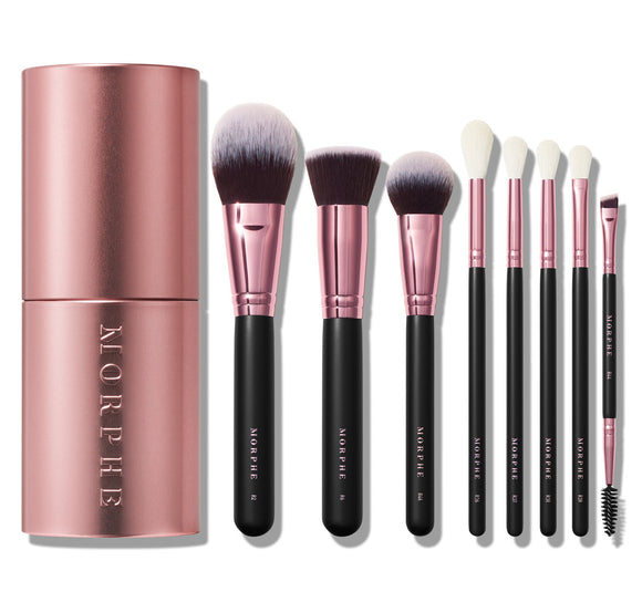 MORPHE FLASH OF ROSE 8-PIECE ROSE GOLD BRUSH SET
