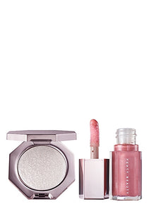 Fenty Beauty Diamond Bomb Baby Mini Lip Gloss and Highlighter Set