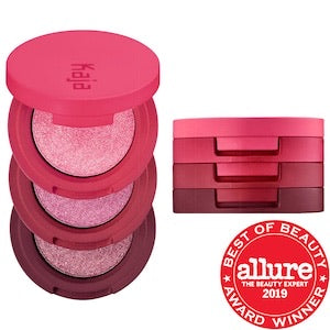 Kaja Beauty Bento Bouncy Shimmer Eyeshadow Trio  Color: Sparkling Rosé